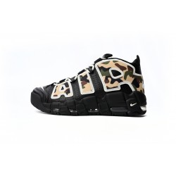 Nike Air More Uptempo Camouflage Colour Black Army Green DJ5988-100 Casual Shoes 