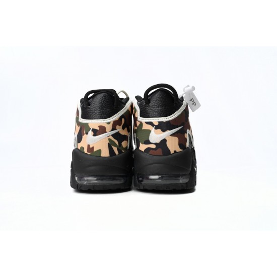 Nike Air More Uptempo Camouflage Colour Black Army Green DJ5988-100 Casual Shoes