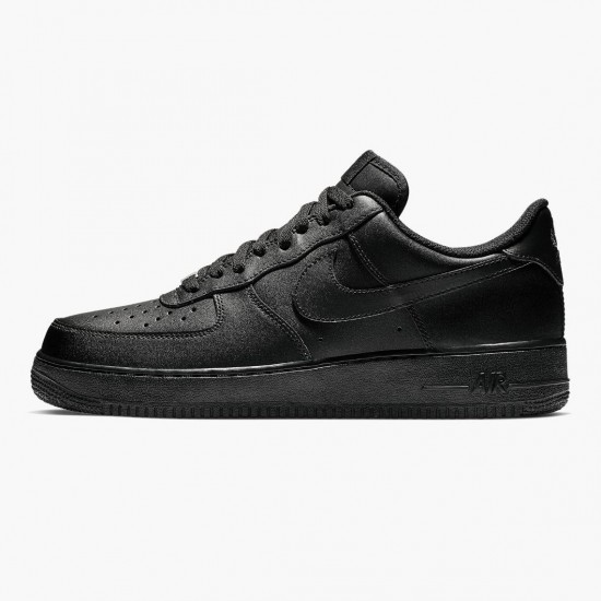 Nike Womens/Mens Air Force 1 07 Black Black 315122 001 Running Sneakers
