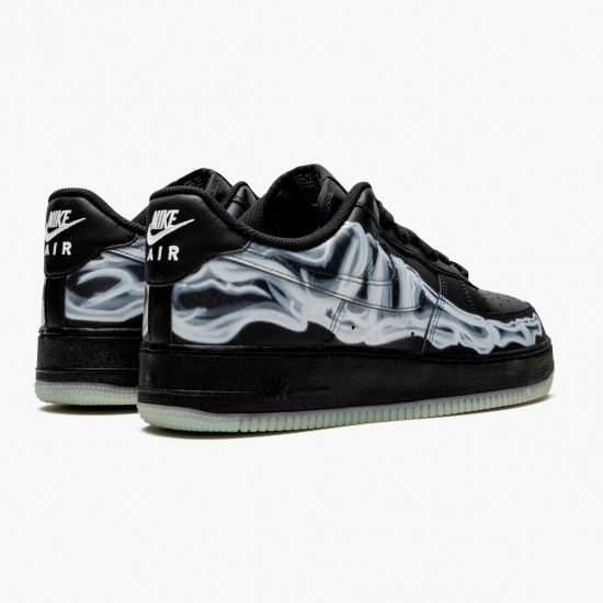 Nike Mens Air Force 1 Low Black Skeleton BQ7541 001 Running Sneakers