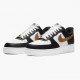 Nike Womens/Mens Air Force 1 Low Black White Metallic Gold CZ9189 001 Running Sneakers