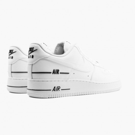 Nike Womens/Mens Air Force 1 Low Double Air Low White Black CJ1379 100 Running Sneakers