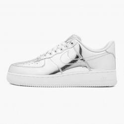 Nike Women's/Men's Air Force 1 Low Metallic Chrome CQ6566 001 Running Sneakers