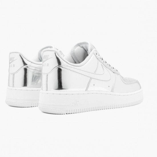 Nike Womens/Mens Air Force 1 Low Metallic Chrome CQ6566 001 Running Sneakers