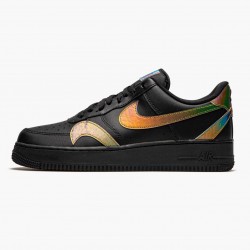 Nike Women's/Men's Air Force 1 Low Misplaced Swooshes Black Multi CK7214 001 Running Sneakers