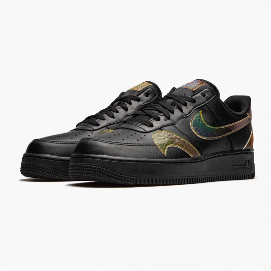 Nike Womens/Mens Air Force 1 Low Misplaced Swooshes Black Multi CK7214 001 Running Sneakers