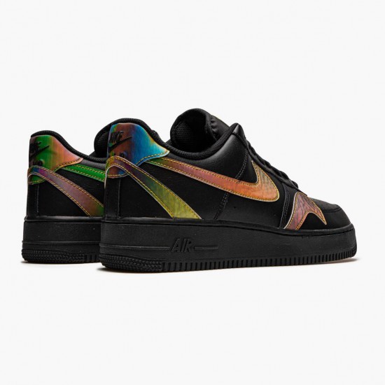 Nike Womens/Mens Air Force 1 Low Misplaced Swooshes Black Multi CK7214 001 Running Sneakers