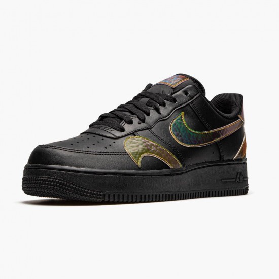 Nike Womens/Mens Air Force 1 Low Misplaced Swooshes Black Multi CK7214 001 Running Sneakers