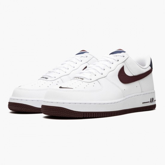 Nike Womens/Mens Air Force 1 Low Obsidian White University Red CJ8731 100 Running Sneakers