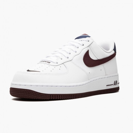 Nike Womens/Mens Air Force 1 Low Obsidian White University Red CJ8731 100 Running Sneakers