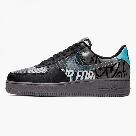 Nike Womens/Mens Air Force 1 Low Off Noir Pure Platinum CI0066 001 Running Sneakers