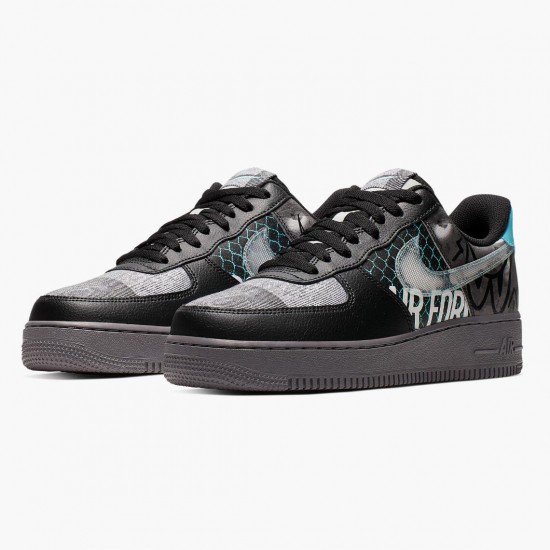 Nike Womens/Mens Air Force 1 Low Off Noir Pure Platinum CI0066 001 Running Sneakers