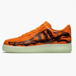 Nike Women's/Men's Air Force 1 Low Orange Skeleton CU8067 800 Running Sneakers