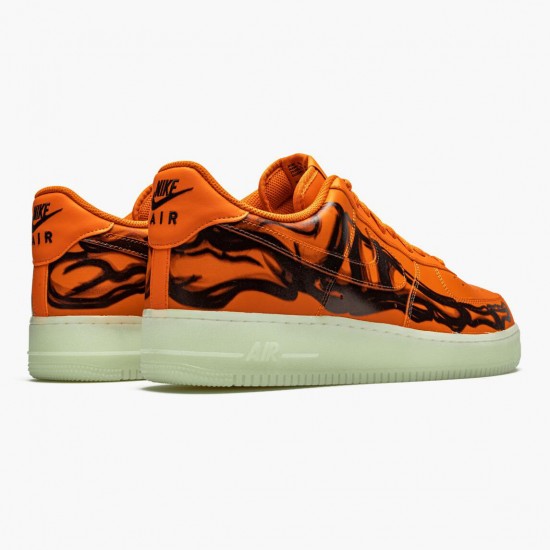 Nike Womens/Mens Air Force 1 Low Orange Skeleton CU8067 800 Running Sneakers