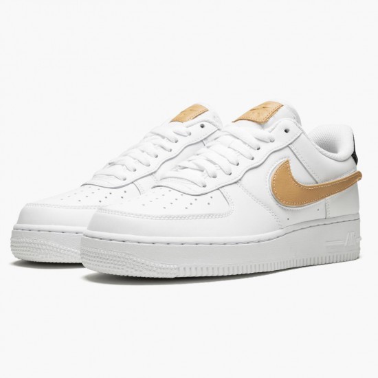 Nike Womens/Mens Air Force 1 Low Removable Swoosh Pack White Vachetta Tan CT2253 100 Running Sneakers