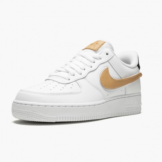 Nike Womens/Mens Air Force 1 Low Removable Swoosh Pack White Vachetta Tan CT2253 100 Running Sneakers