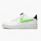 Nike Womens/Mens Air Force 1 Low Removable Swoosh White Green Strike AR7446 100 Running Sneakers
