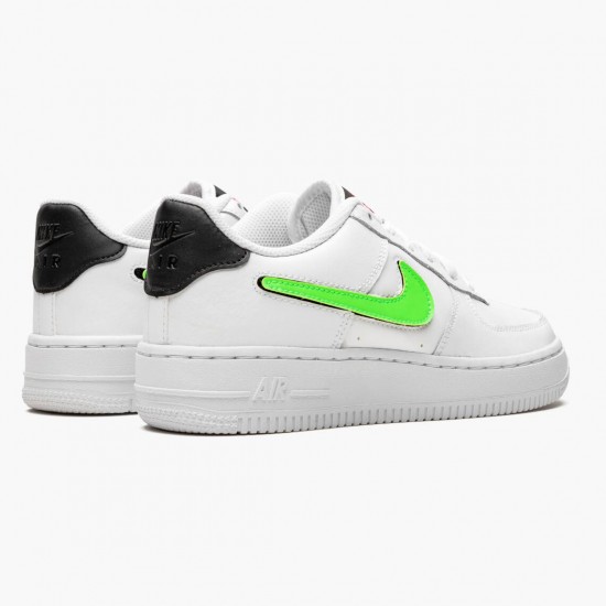 Nike Womens/Mens Air Force 1 Low Removable Swoosh White Green Strike AR7446 100 Running Sneakers