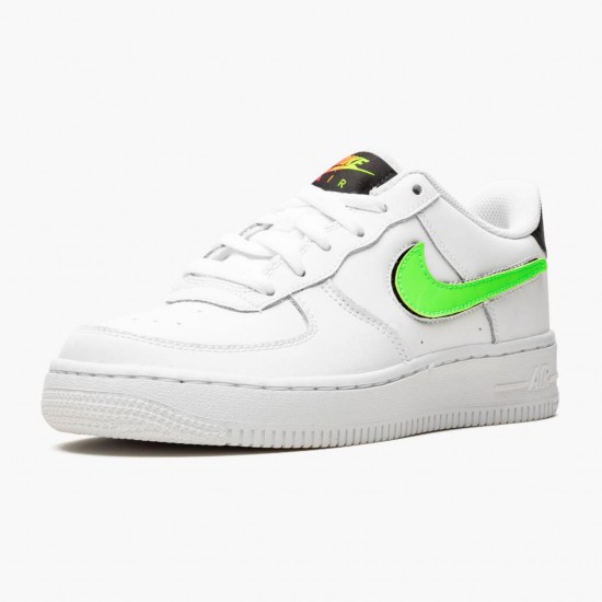 Nike Womens/Mens Air Force 1 Low Removable Swoosh White Green Strike AR7446 100 Running Sneakers
