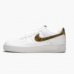 Nike Women's/Men's Air Force 1 Low Retro Ivory Snake AO1635 100 Running Sneakers