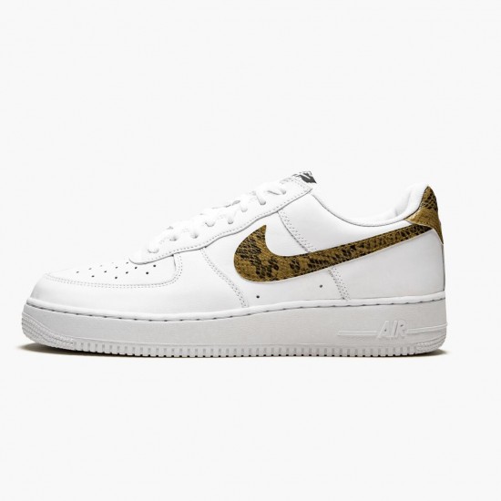 Nike Womens/Mens Air Force 1 Low Retro Ivory Snake AO1635 100 Running Sneakers