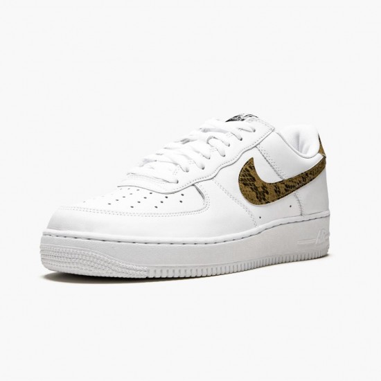 Nike Womens/Mens Air Force 1 Low Retro Ivory Snake AO1635 100 Running Sneakers