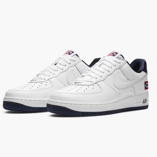 Nike Womens/Mens Air Force 1 Low Retro Puerto Rico CJ1386 100 Running Sneakers