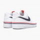 Nike Womens/Mens Air Force 1 Low Ribbon White Blue CJ1377 100 Running Sneakers