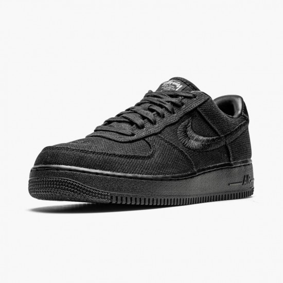 Nike Womens/Mens Air Force 1 Low Stussy Black CZ9084 001 Running Sneakers