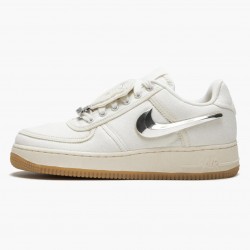 Nike Women's/Men's Air Force 1 Low Travis Scott Sail AQ4211 101 Running Sneakers