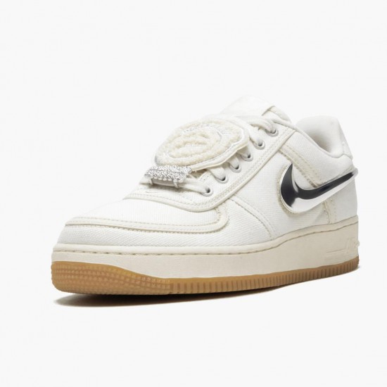 Nike Womens/Mens Air Force 1 Low Travis Scott Sail AQ4211 101 Running Sneakers