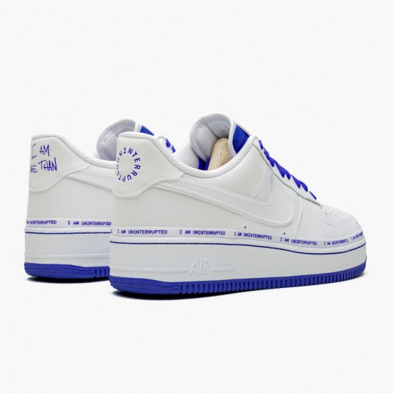 Nike Womens/Mens Air Force 1 Low Uninterrupted More Than an Athlete CQ0494 100 Running Sneakers