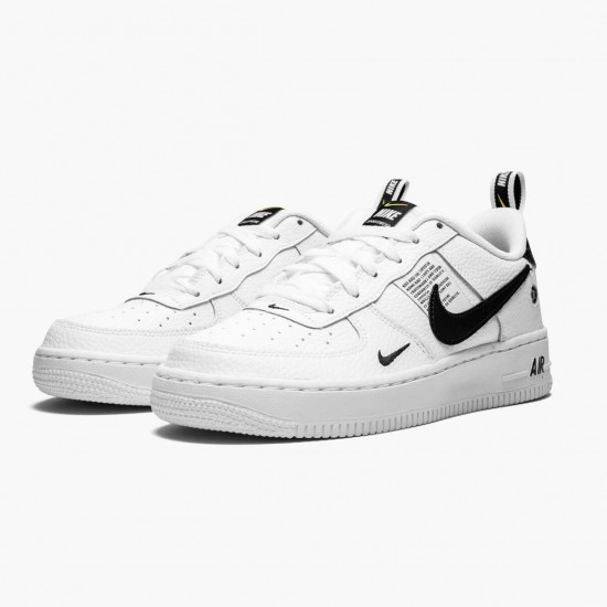 Nike Womens/Mens Air Force 1 Low Utility White Black AR1708 100 Running Sneakers