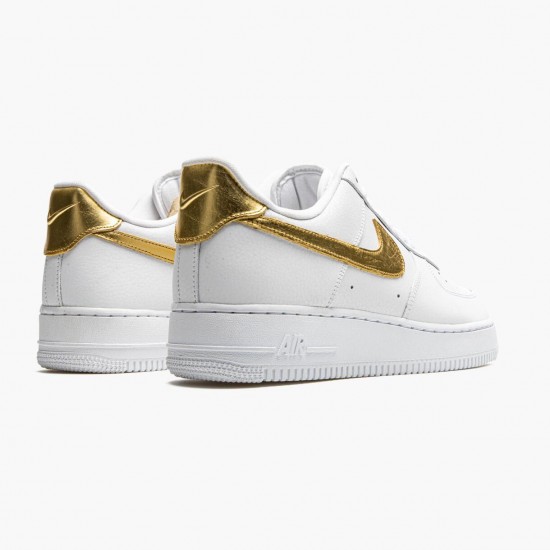 Nike Womens/Mens Air Force 1 Low White Metallic Gold DC2181 100 Running Sneakers