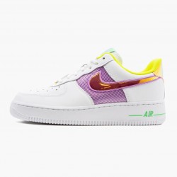 Nike Women's/Men's Air Force 1 Low White Multi Pastel CW5592 100 Running Sneakers