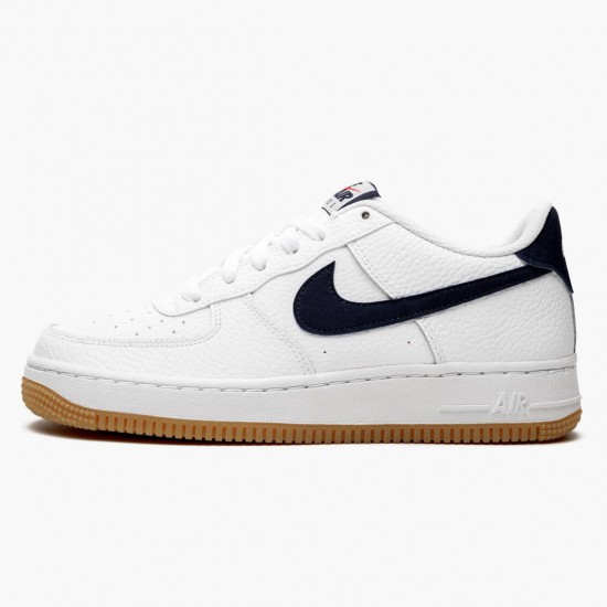 Nike Womens/Mens Air Force 1 Low White Obsidian CI1759 100 Running Sneakers