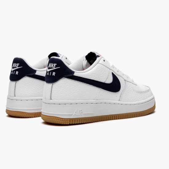 Nike Womens/Mens Air Force 1 Low White Obsidian CI1759 100 Running Sneakers