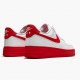 Nike Womens/Mens Air Force 1 Low White Red Midsole CK7663 102 Running Sneakers