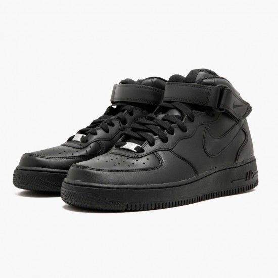 Nike Womens/Mens Air Force 1 Mid Black 315123 001 Running Sneakers