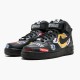 Nike Womens/Mens Air Force 1 Mid Supreme NBA Black AQ8017 001 Running Sneakers