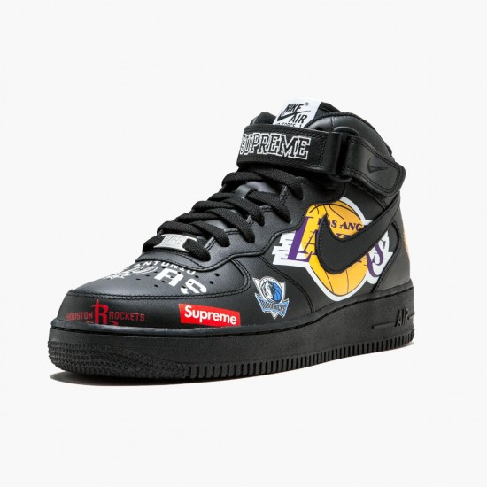 Nike Womens/Mens Air Force 1 Mid Supreme NBA Black AQ8017 001 Running Sneakers