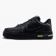 Nike Womens/Mens Air Force 1 React Black Violet Star Barely Volt CD4366 001 Running Sneakers