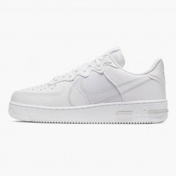 Nike Women's/Men's Air Force 1 React White CT1020 101 Running Sneakers