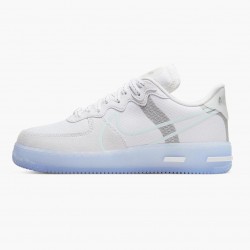 Nike Women's/Men's Air Force 1 React White Light Bone CQ8879 100 Running Sneakers