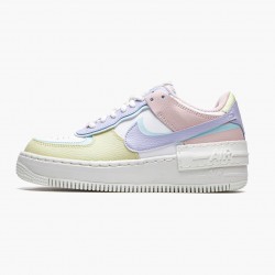 Nike Women's Air Force 1 Shadow White Glacier Blue Ghost CI0919 106 Running Sneakers