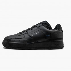 Nike Women's/Men's Air Force 1 Type Black Royal AT7859 001 Running Sneakers