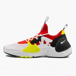 Nike Women's/Men's Huarache Edge Txt White University Red Volt Black AO1697 100 Running Sneakers