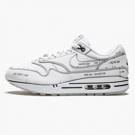 Nike Womens/Mens Air Max 1 Tinker Schematic CJ4286 100 Running Sneakers