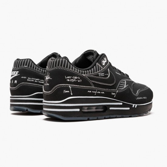 Nike Womens/Mens Air Max 1 Tinker Sketch to Shelf Black CJ4286 001 Running Sneakers
