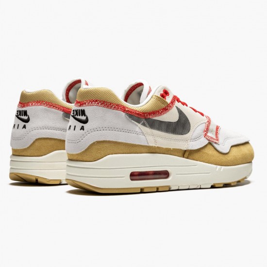 Nike Womens/Mens Air Max 1 Inside Out Club Gold Black 858876 713 Running Sneakers